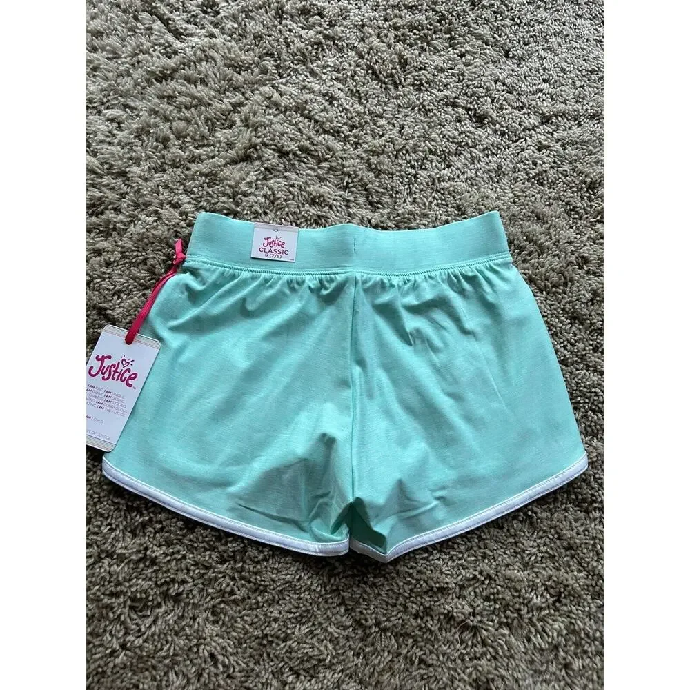 LOT of 3 JUSTICE size 7/8 DOLPHIN SHORTS Pink Green Blue NEW WITH TAGS Q24